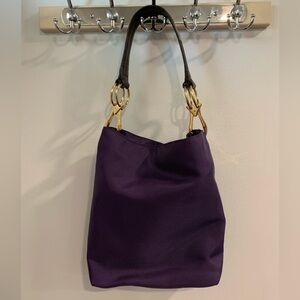 Purple JPK Paris 75 Elegant Purple Shoulder Bag with Gold Accents NWOT